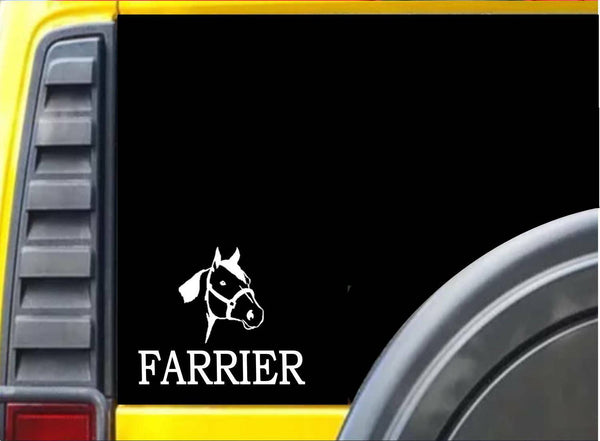 Farrier Horse K494 6 inch Sticker horseshoe anvil decal