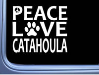 Catahoula Peace Love L654 Dog Sticker 6" decal