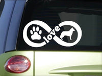 Siberian Husky Infinity sticker *H421* 4 x 8.5  inch vinyl dog decal