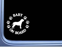 Baby on Board Mastiff L520 6" Sticker dog decal