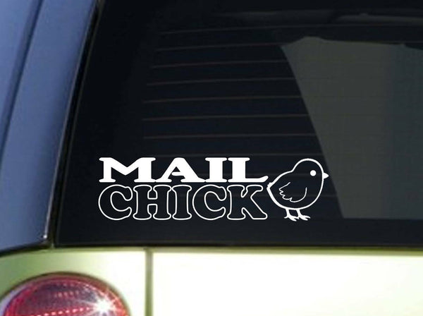 Mail Chick *J207* 8 inch wide Sticker decal us mail