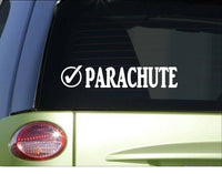 Parachute Check *I062* 8" Sticker decal skydiving paratrooper marines air force