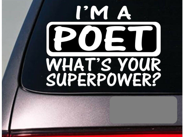 I'm a poet sticker decal *E177* wordsmith rapper poetry rhyme thesaurus