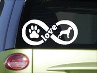 Rottweiler Infinity sticker *H419* 4 x 8.5  inch vinyl dog decal