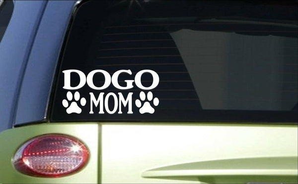 Dogo Mom *H815* 8 inch Sticker decal argentine dogo hog hunting ear cropping