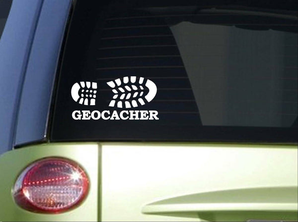 Geocacher *I668* 8 inch Sticker decal hiking boot camping