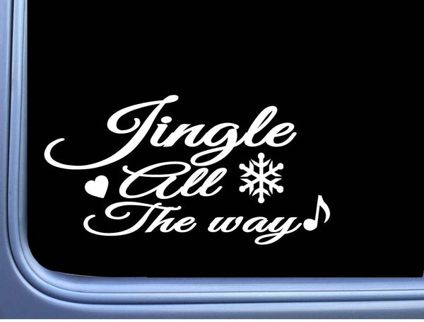 Jingle All The Way J789 8 Inch Christmas sticker decal