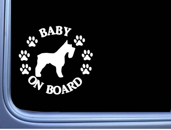 Baby on Board Schnauzer L477 6" pitbull Sticker decal