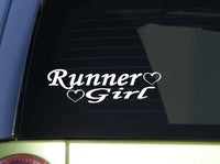 Runner Girl *I941* 8 inch wide Sticker runner decal