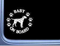 Baby on Board Dalmatian L514 6" Sticker dog decal