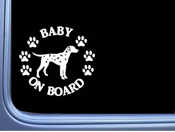 Baby on Board Dalmatian L514 6" Sticker dog decal