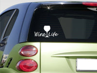 Wine Life 8" sticker *E888* wine glass wife housewife mixed drink recipe shot