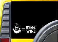 Coffee Morning Wine Sticker L166 8 inch java coffee beans decal