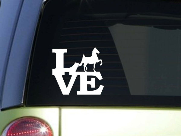 American Saddlebred Love 6" STICKER *F121* DECAL horse saddle bridle horseshoe