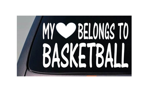 My heart belongs to Basketball *D829* sticker decal