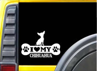 Chihuahua Bone L077 8 inch Sticker chihuahua dog decal