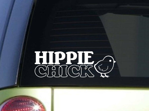 Hippie Chick *J724* 8 inch Sticker decal hippie bohemian sticker
