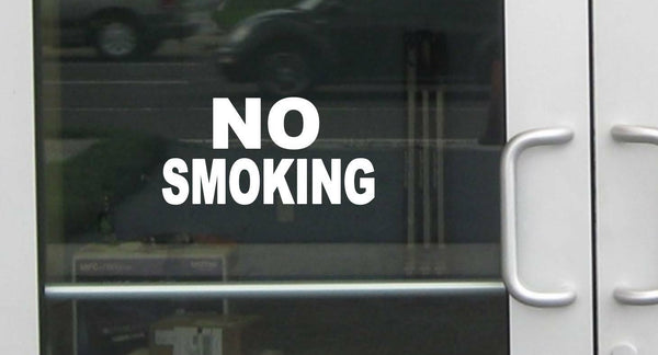 No Smoking J883 8 inch wide Sticker business store sign Decal