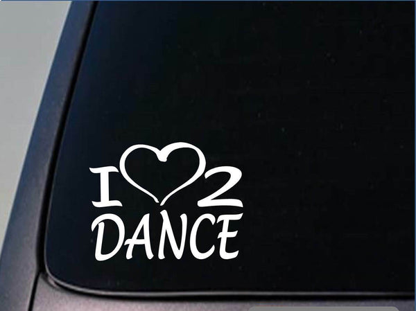I heart to dance sticker *H188* 8 inch wide vinyl dancing ballet tap decal