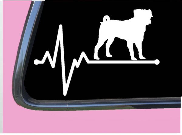Puggle Lifeline TP 578 vinyl 8" Decal Sticker dog beagle pug designer breed