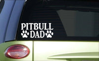 Pitbull Dad *H853* 8 inch Sticker decal dog apbt american bully pit bull leash