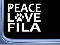 Fila Brasileiro Peace Love L671 Dog Sticker 6" decal