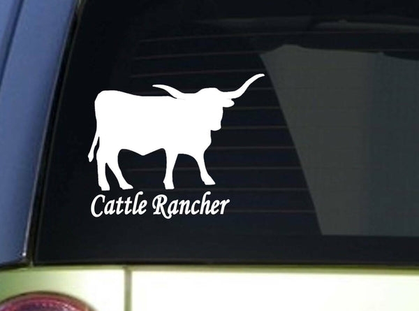 Longhorn Cattle Rancher *I928* 6 inch Sticker cow decal