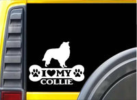 Collie Bone Sticker L026 8 inch rescue dog decal