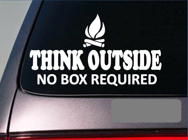 Think Outside camping sticker camper tent hiking marshmallow firewood dog *E225*