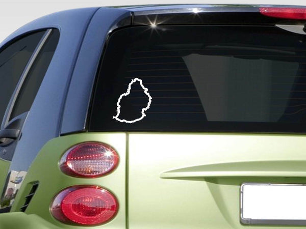 Mauritius 6" sticker *E936* country decal outline pride capital city state