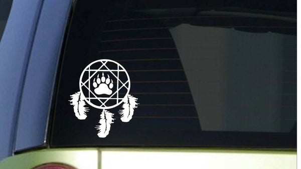 Dreamcatcher bear claw *I308* 6x6 inch Sticker decal american dream cub native