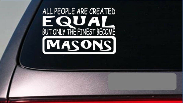 Mason equal Sticker *G683* 8" vinyl mortar bricks illuminati masons templar