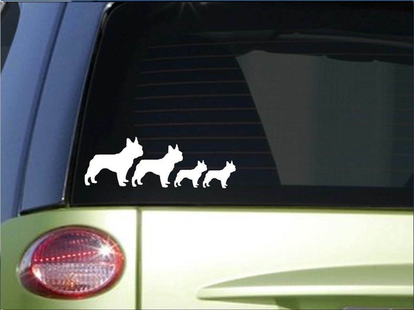 Frenchie family sticker *H161* 8.5" wide vinyl french bulldog