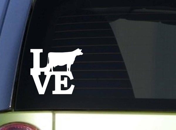 Dairy Cow Love *I905* 6x6 inch Sticker cow decal