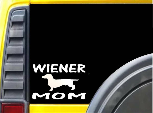 Wiener Mom K470 6 inch Sticker dachshund dog decal