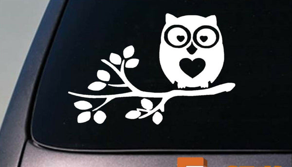 Owl sticker decal car window vinyl College Girl Decorate Kid *D735*