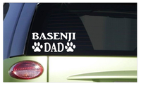 Basenji Dad *H778* 8 inch Sticker decal dog training collar leash treats