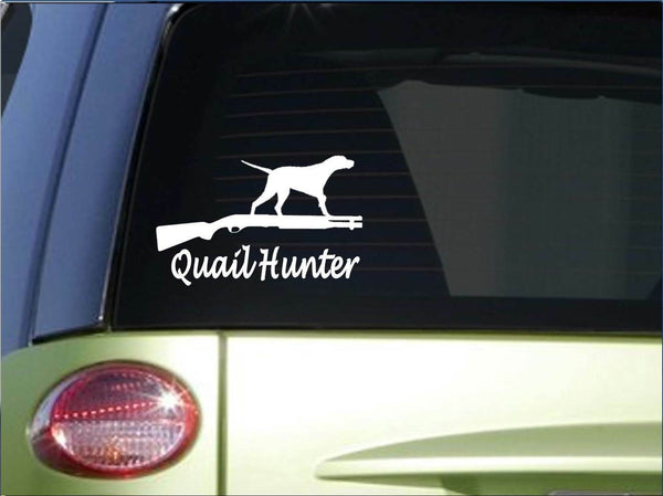 Quail Hunter sticker *H159* 8" wide vinyl pointer setter pheasant