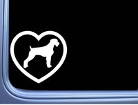 German Wirehaired Pointer Big Heart M340 6 inch Sticker Decal dog wirehair