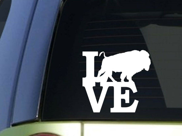 Buffalo Love 2  *H937* 6 inch Sticker decal arrow head tomahawk yellowstone