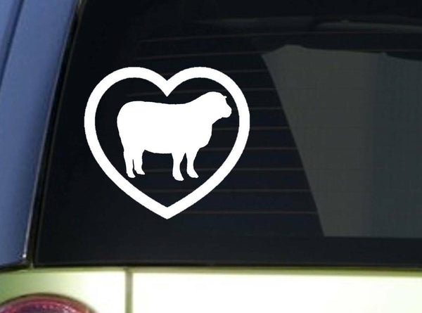 Sheep Heart Sticker *I919* 6x6 inch decal