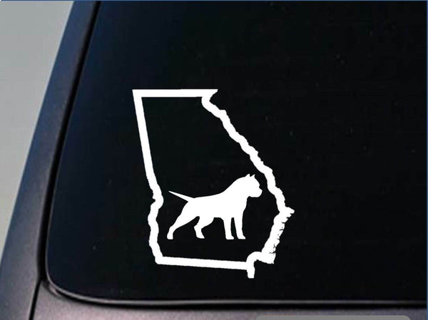 Bully Georgia Sticker *G905* 8" vinyl decal pit bull pitbull bulldog bluetri