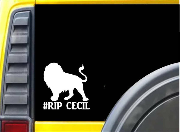 RIP Cecil 6" sticker J781 Cecil the lion decal