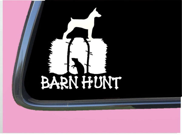 Rat Terrier Barn Hunt TP 529 vinyl 6" Decal Sticker rat tubes book tshirt