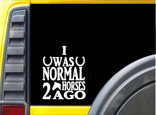 I was Normal 2 Horses ago Sticker J945 6 inch horse decal