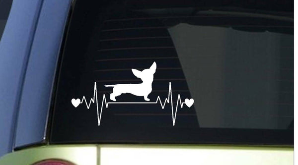 Chiweenie Lifeline J807 8 inch Sticker dachshund chihuahua dog decal