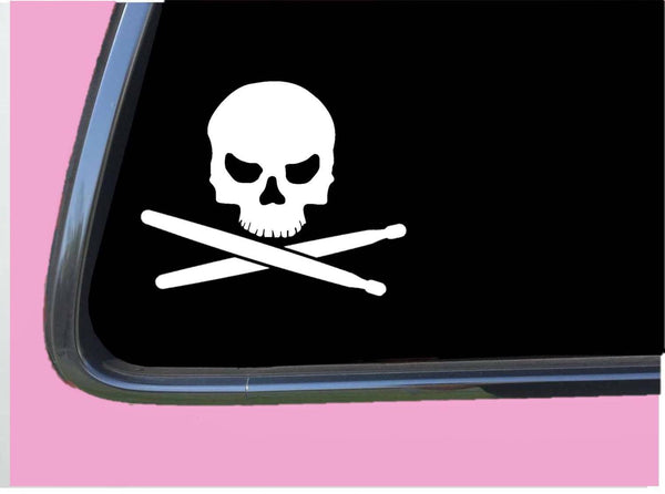 Drummer Boy Crossbones TP 421 vinyl 6" Decal Sticker snare bass pedal drumset