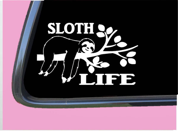 Sloth Life TP 660 Sticker 8" Decal animals gifts stuffed tshirt heartbeat