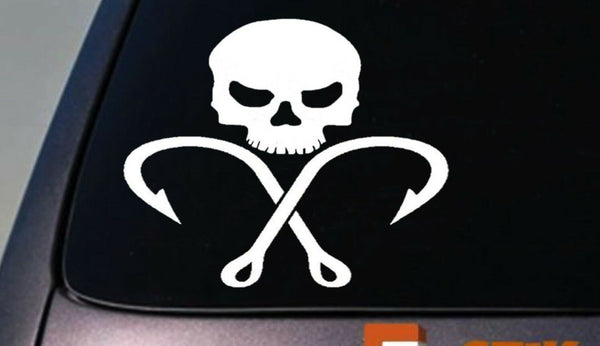 FISHING SKULL HOOKS BASS CRAPPIE BOAT OUTBOARD MOTOR ROD REEL BAITCASTER BAIT 2A