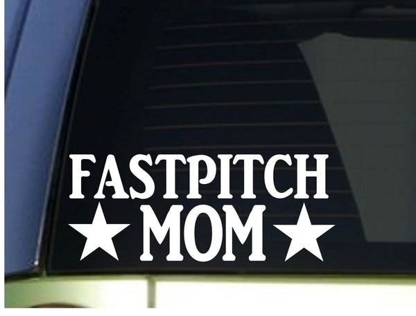 Fastpitch Mom sticker *H317* 8.5 inch wide vinyl softball glove